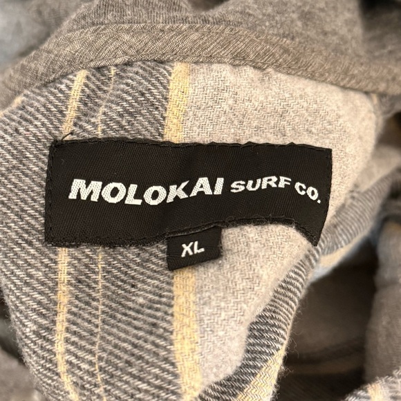 Molokai surf co. Long sleeve hoodie flannel gorpcore size XL blokecore - Picture 5 of 5